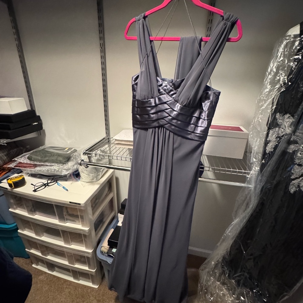 Elegant Gray Evening Dress